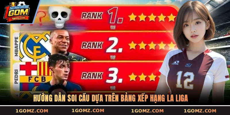 Hướng dẫn soi cầu dựa trên bảng xếp hạng La Liga